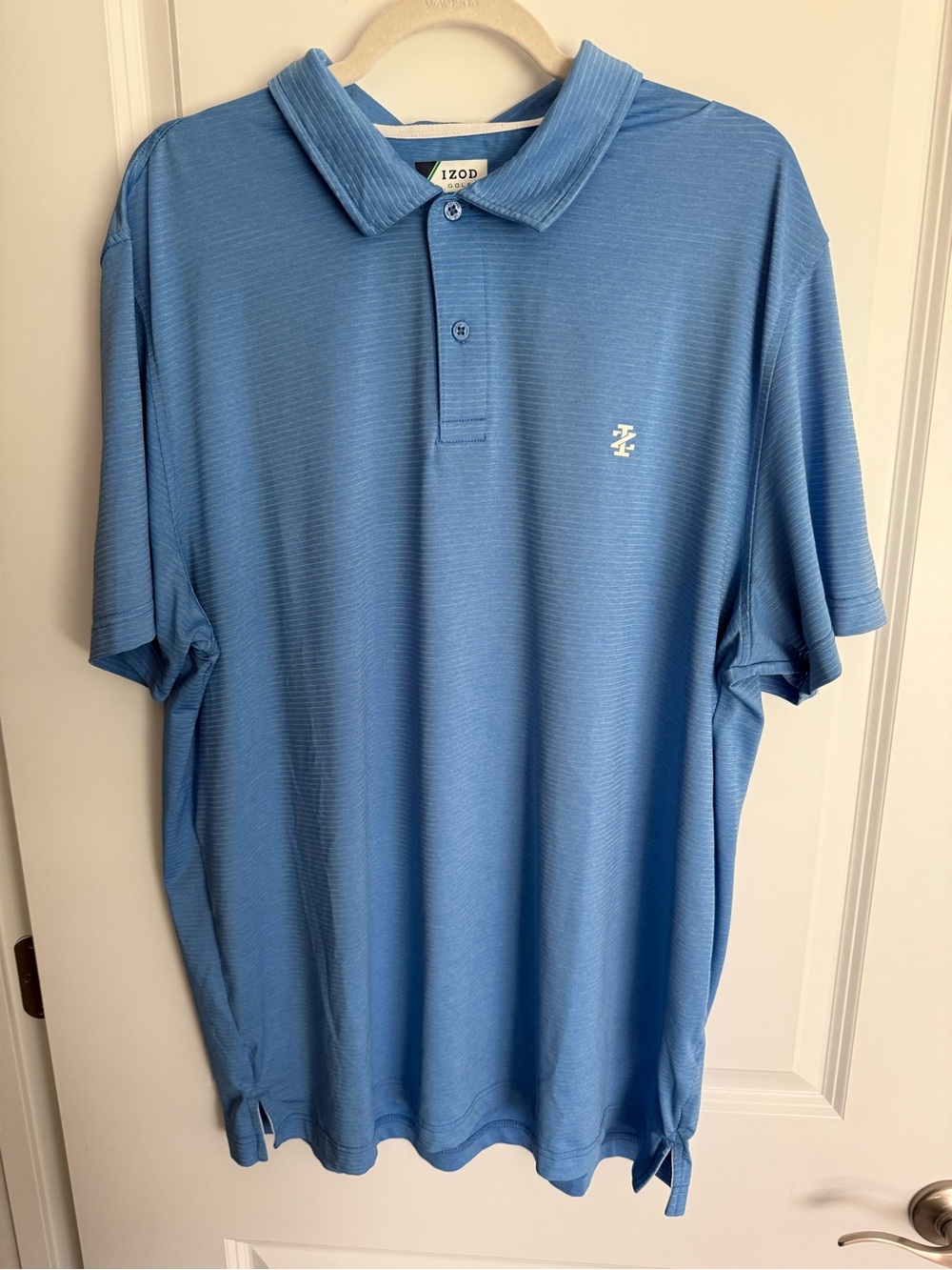 Izod Men’s Polo Shirt in Light Blue with Embroidered Logo